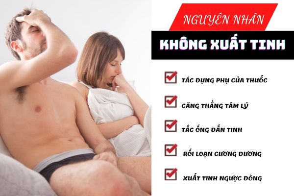 Không xuất tinh ở nam giới do nhiều nguyên nhân khác nhau gây ra