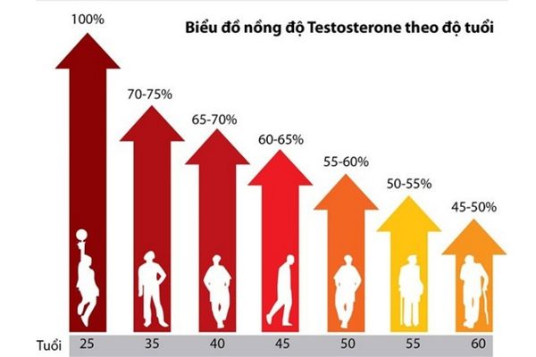 Càng lớn tuổi thì tỉ lệ mắc bệnh yếu sinh lý càng cao