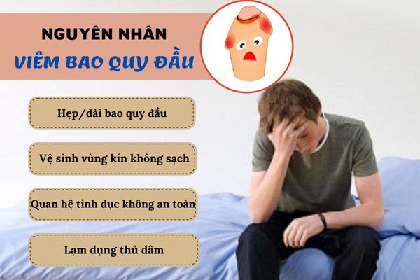 Có nhiều nguyên nhân làm nam giới bị viêm bao quy đầu