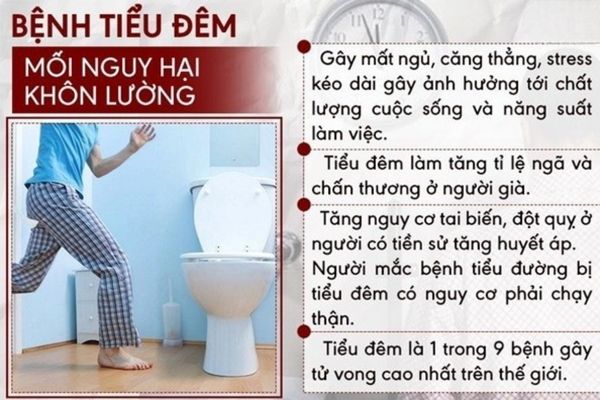 Ảnh hưởng nghiêm trọng của tiểu đêm gây ra