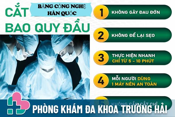 Phương pháp cắt bao quy đầu hiện đại, hiệu quả